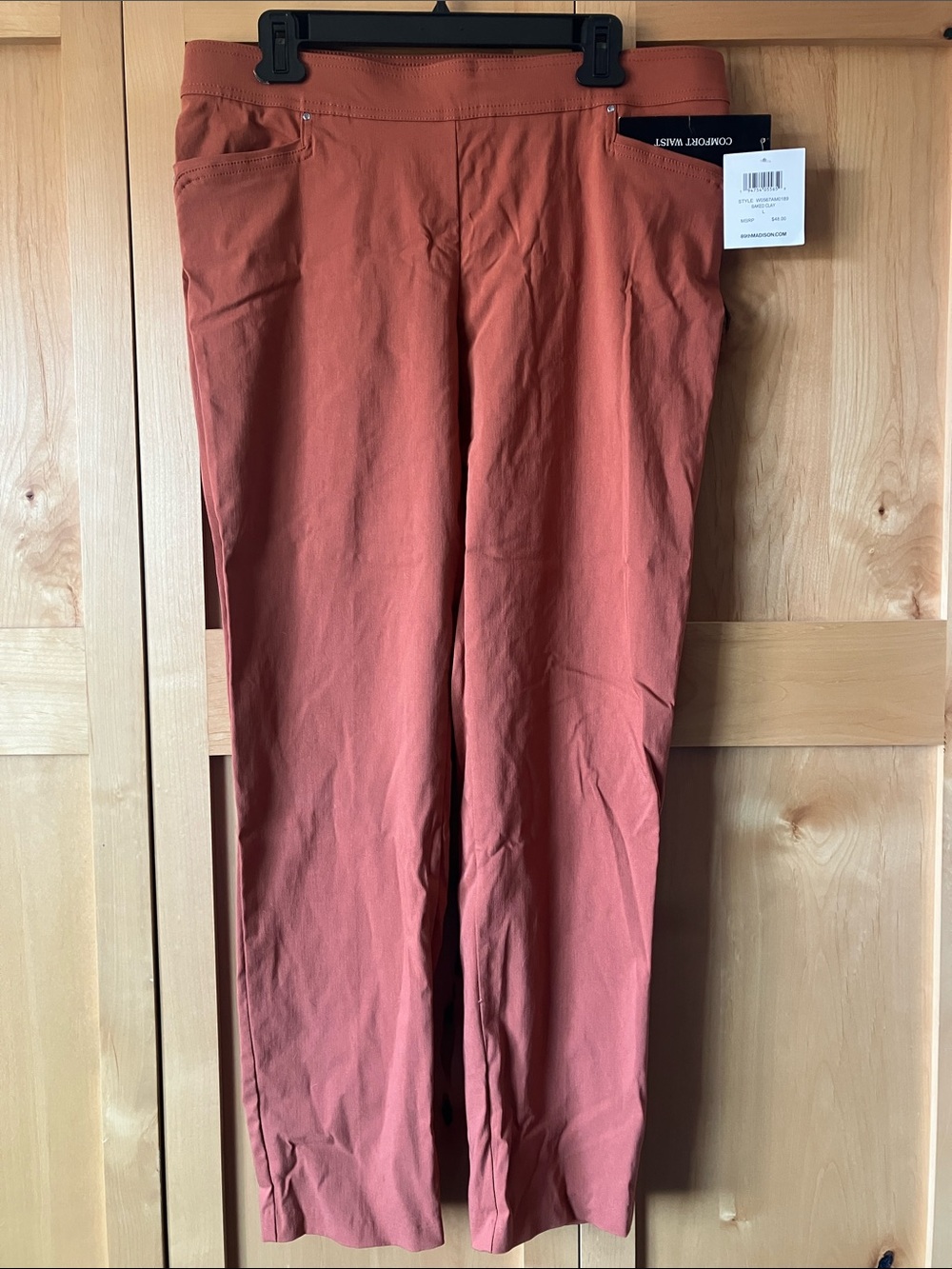 89th & Madison Women's Straight-Leg Trousers in Rust
